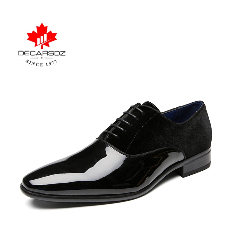 DECARSDZ Men Dress Shoes Men Spring Wedding Fashion Office High Quality Leather Comfy Business Man Formal Shoes Men Shoes